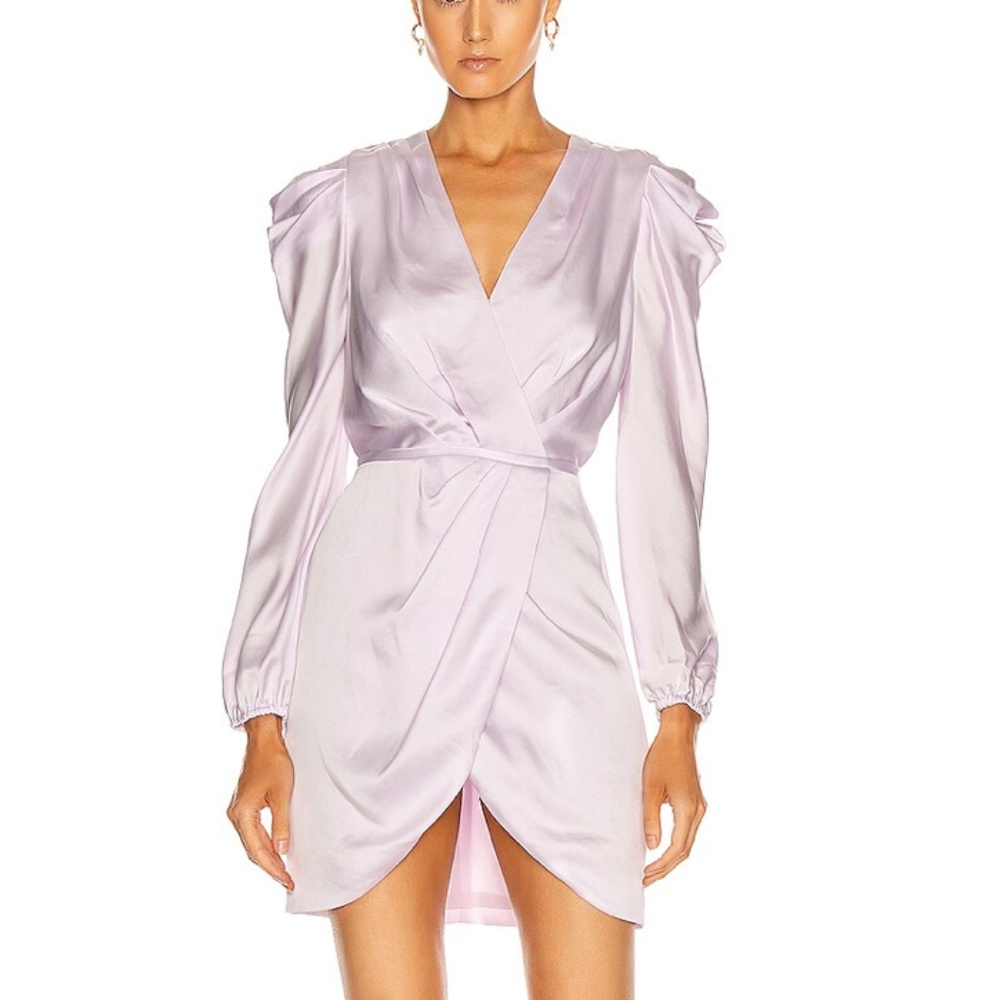 Jonathan Simkhai satin puff sleeve dress